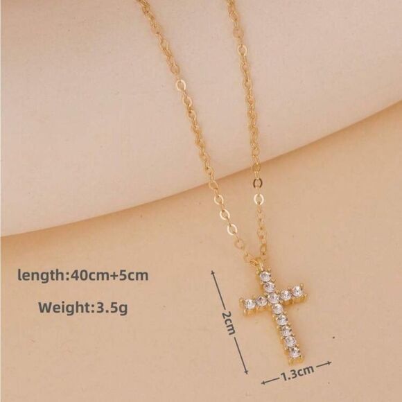 5/$25 Cross Pendant Delicate Necklace - Picture 5 of 6